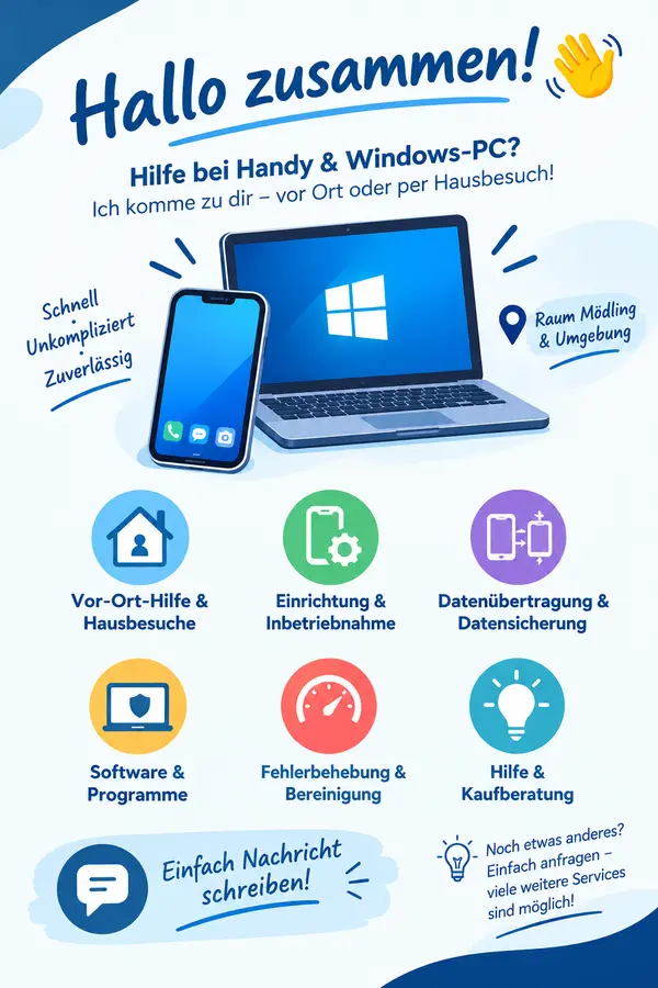 Unterstützung bei Smartphones, Computern uvm.
