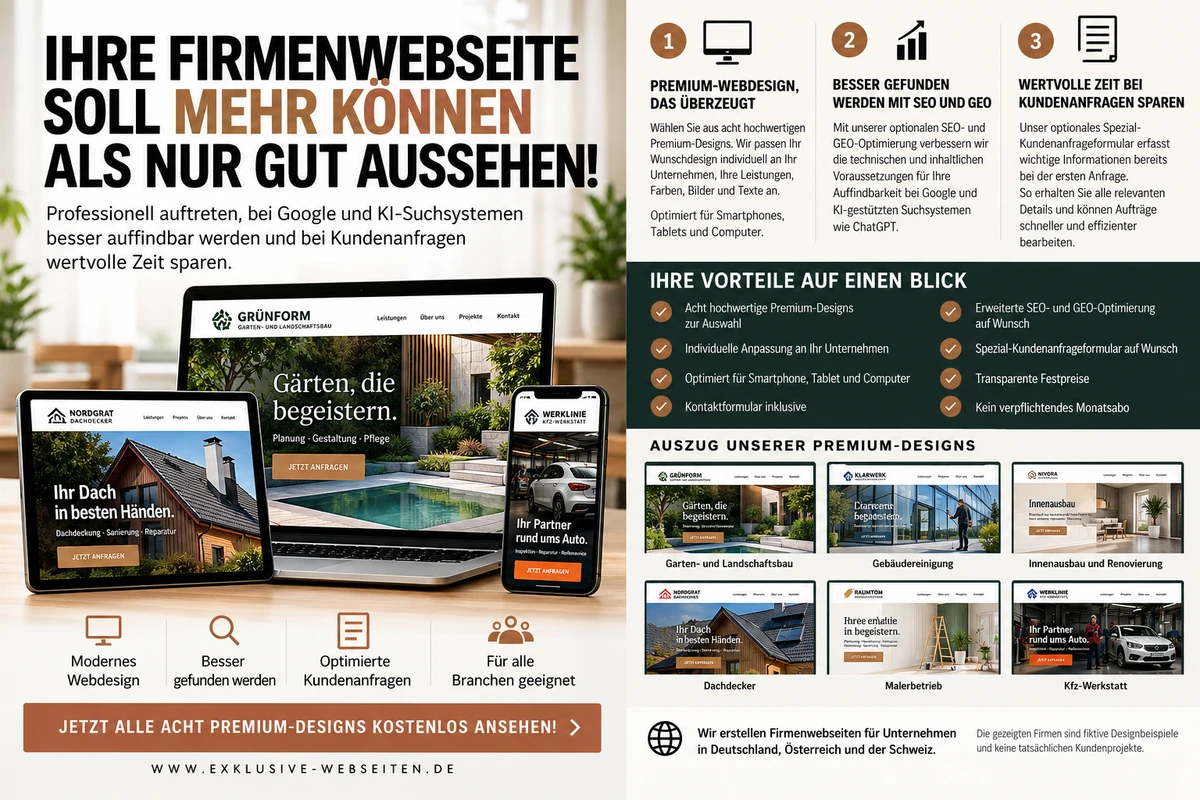 Exklusive Webseiten